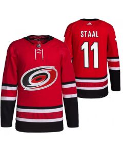 Men's Carolina Hurricanes #11 Jordan Staal Red Stitched Jersey