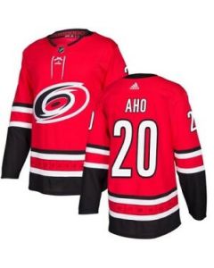 Men's Carolina Hurricanes #20 Sebastian Aho Red Stitched NHL Jersey