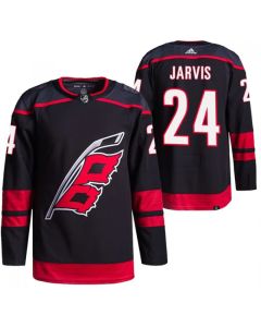 Men's Carolina Hurricanes #24 Seth Jarvis Black Stitched Jersey