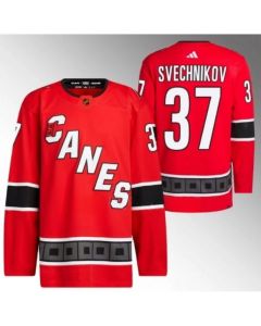 Men's Carolina Hurricanes #37 Andrei Svechnikov 2022/23 Reverse Retro Red Stitched Jersey