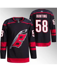 Men's Carolina Hurricanes #58 Michael Bunting Black Stitched Premium Jersey