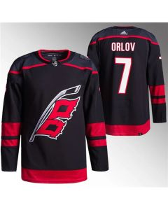 Men's Carolina Hurricanes #7 Dmitry Orlov Black Stitched Premium Jersey