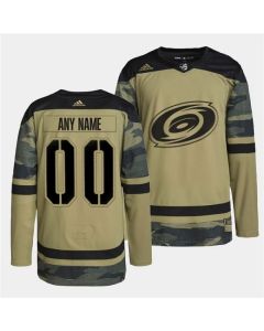 Men's Carolina Hurricanes Active Player Custom 2022 Camo Military Appreciation Night Stitched Jersey