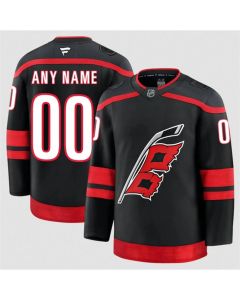 Men's Carolina Hurricanes Active Player Custom Black 2024-25 Home Stitched Hockey Jersey