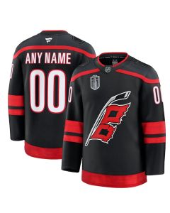 Men's Carolina Hurricanes Black 2026 Stanley Cup Final Home Premium Custom Jersey