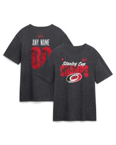 Men's Carolina Hurricanes Charcoal 2026 Stanley Cup Champions Custom Tri-Blend T-Shirt