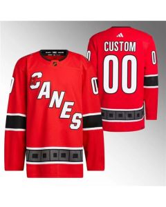 Men's Carolina Hurricanes Custom Red 2022-23 Reverse Retro Stitched Jersey