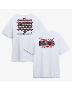 Men's Carolina Hurricanes White 2026 Stanley Cup Champions Roster Jersey T-Shirt