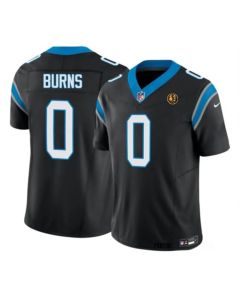 Men's Carolina Panthers #0 Brian Burns Black 2023 F.U.S.E. With John Madden Patch Vapor Limited Stitched Football Jersey