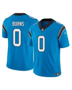 Men's Carolina Panthers #0 Brian Burns Blue 2023 F.U.S.E. Vapor Untouchable Stitched Football Jersey