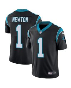 Men's Carolina Panthers #1 Cam Newton Black Vapor Untouchable Limited Stitched NFL Jersey