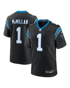 Men's Carolina Panthers #1 Tetairoa McMillan Black 2025 NFL Draft First Round Pick Game Jersey (Black)
