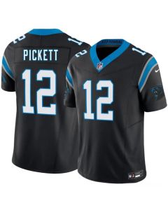 Men's Carolina Panthers #12 Kenny Pickett Black 2026 Vapor F.U.S.E. Limited Stitched Football Jersey (Black)