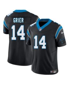 Men's Carolina Panthers #14 Will Grier Black 2026 Vapor F.U.S.E. Limited Stitched Football Jersey (Black)