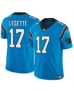 Men's Carolina Panthers #17 Xavier Legette Blue 2024 Draft F.U.S.E. Vapor Limited Stitched Football Jersey