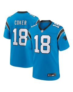Men's Carolina Panthers #18 Jalen Coker Nike Blue Alternate Game Jersey