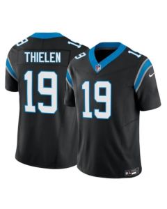 Men's Carolina Panthers #19 Adam Thielen Black 2023 F.U.S.E. Vapor Untouchable Stitched Football Jersey