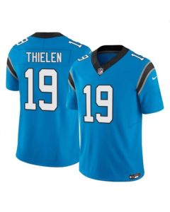 Men's Carolina Panthers #19 Adam Thielen Blue 2023 F.U.S.E. Vapor Untouchable Stitched Football Jersey