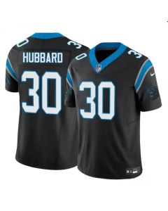 Men's Carolina Panthers #30 Chuba Hubbard Black 2023 F.U.S.E. Vapor Limited Stitched Football Jersey