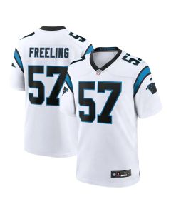 Men's Carolina Panthers #57 Monroe Freeling White 2026 NFL Draft Game Jersey (White)