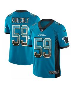 Men's Carolina Panthers #59 Luke Kuechly Blue 2018 Drift Fashion Color Rush Limited Stitched NFL Jersey