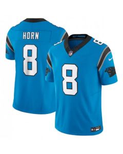 Men's Carolina Panthers #8 Jaycee Horn Blue 2023 F.U.S.E. Vapor Untouchable Stitched Football Jersey