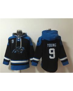 Men's Carolina Panthers #9 Bryce Young Black Ageless Must-Have Lace-Up Pullover Hoodie (Black)