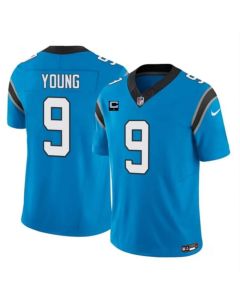 Men's Carolina Panthers #9 Bryce Young Blue 2023 F.U.S.E. With 1-Star C Patch Vapor Untouchable Stitched Football Jersey
