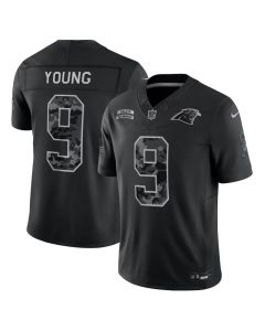 Men's Carolina Panthers #9 Bryce Young Nike Black 2026 Salute to Service Vapor F.U.S.E. Limited Jersey