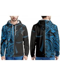 Men's Carolina Panthers Black/Blue Pullover Hoodie (Blue Black)