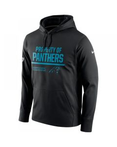 Men's Carolina Panthers Black Circuit Property Of Performance Pullover Hoodie