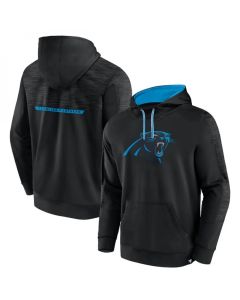 Men's Carolina Panthers Black Defender Evo Pullover Hoodie