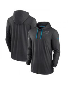 Men's Carolina Panthers Black Sideline Pop Performance Pullover Long Sleeve Hoodie T-Shirt