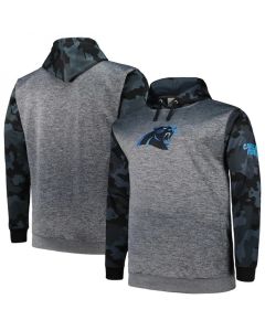 Men's Carolina Panthers Heather Charcoal Big & Tall Camo Pullover Hoodie