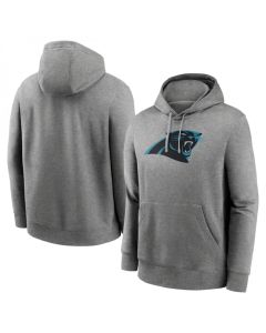 Men's Carolina Panthers Heather Gray Primary Logo Long Sleeve Hoodie T-Shirt