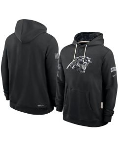 Men's Carolina Panthers Nike Black 2026 Salute to Service Sideline Dri-FIT Pullover Hoodie