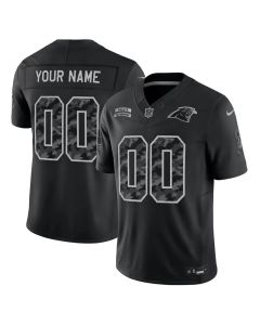 Men's Carolina Panthers Nike Black 2026 Salute to Service Vapor F.U.S.E. Limited Custom Jersey