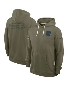 Men's Carolina Panthers Olive 2025 Salute to Service Pullover Hoodie