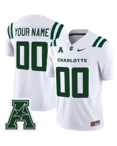 Men's Charlotte 49ers White 2025 Vapor F.U.S.E. Limited Custom Jersey (White)