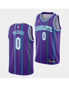 Men's Charlotte Hornets #0 Miles Bridges Purple Stitched Basketball Jersey (Purple)