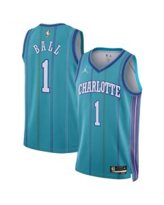 Men's Charlotte Hornets #1 LaMelo Ball Teal 2023/24 Classic Edition Stitched Basketball Jersey