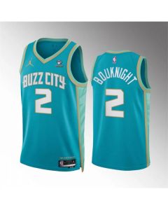 Men's Charlotte Hornets #2 James Bouknight Teal 2023/24 City Edition Stitched Basketball Jersey