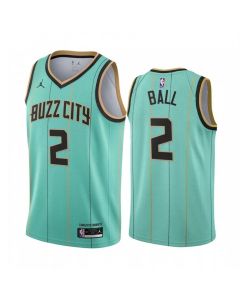 Men's Charlotte Hornets #2 LaMelo Ball 2020-21 Teal City Edition Swingman Stitched Jersey