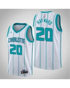 Men's Charlotte Hornets #20 Gordan Hayward White Stitched Basketball Jersey