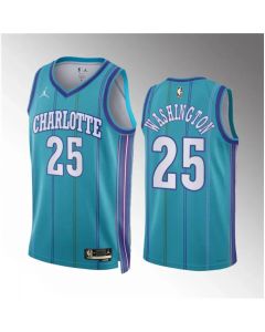 Men's Charlotte Hornets #25 P.J. Washington Teal 2023/24 Classic Edition Stitched Basketball Jersey