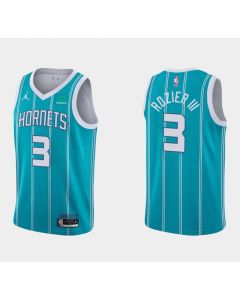Men's Charlotte Hornets #3 Terry Rozier III Aqua Stitched Basketball Jersey