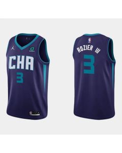 Men's Charlotte Hornets #3 Terry Rozier III Purple Stitched Basketball Jersey