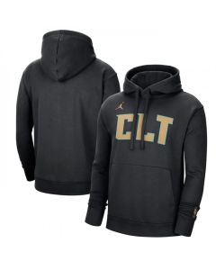 Men's Charlotte Hornets Black 2022/23 City Edition Essential Pullover Hoodie