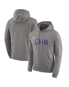 Men's Charlotte Hornets Heather Gray City Edition Pullover Hoodie
