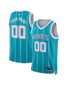 Men's Charlotte Hornets Teal Swingman Custom Icon Edition Jersey (Teal)